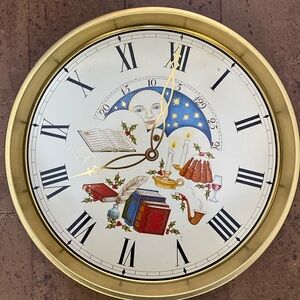 Vtg 80’s Department 56 metal serving tray for Christmas/New Year’s celebration